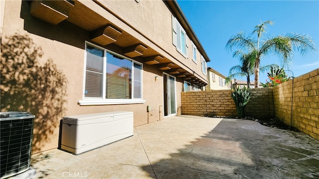 view of patio featuring central AC unit