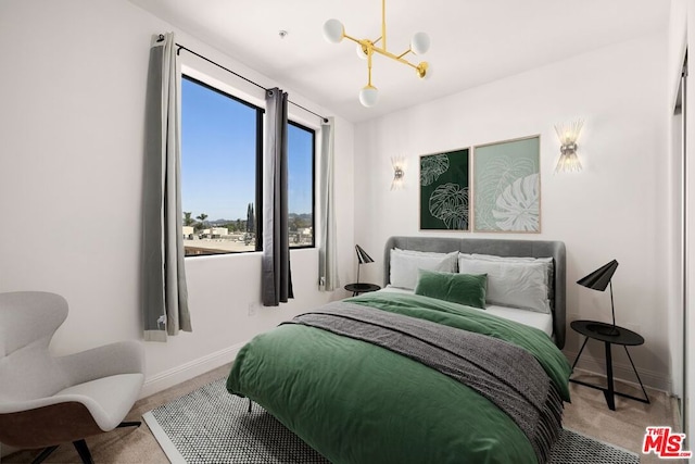 view of carpeted bedroom