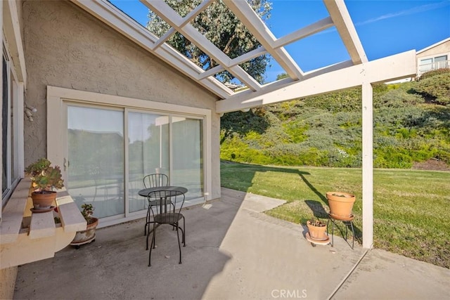 view of patio / terrace with a pergola