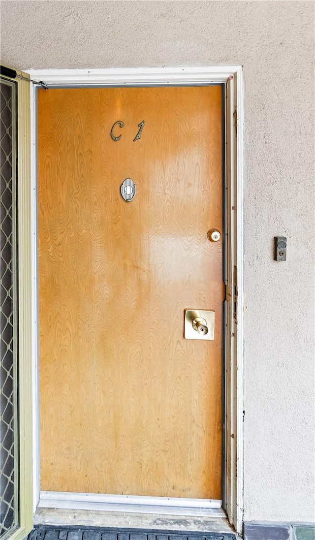 view of doorway to property