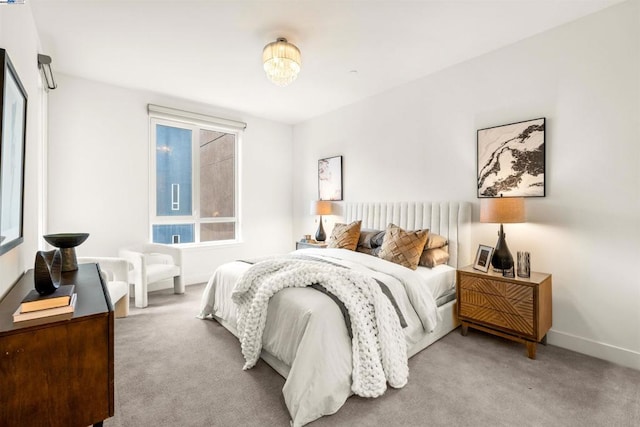 view of carpeted bedroom