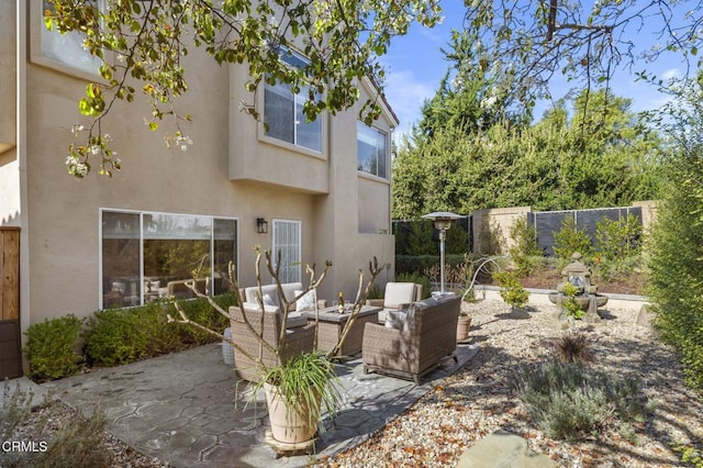 view of patio with an outdoor hangout area