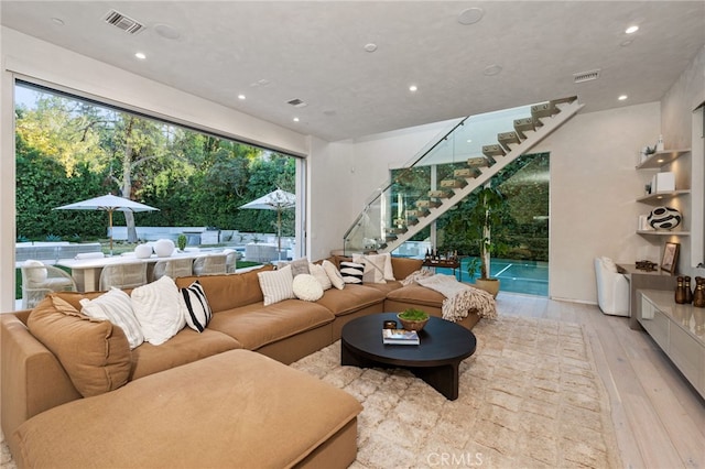 4727 Alonzo Ave, Encino, CA 91316 - living room with light wood-type flooring