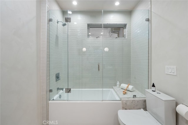 4727 Alonzo Ave, Encino, CA 91316 - bathroom featuring enclosed tub / shower combo and toilet