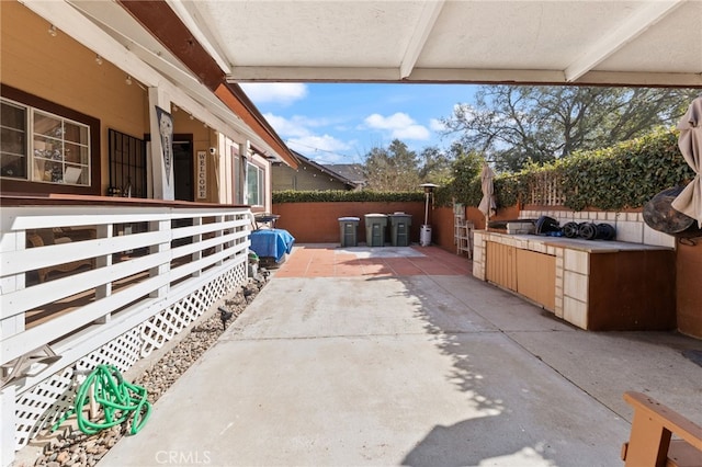 view of patio / terrace with area for grilling