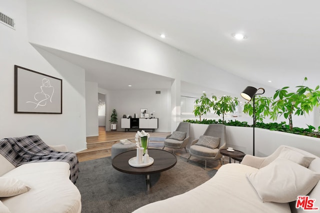 living room featuring hardwood / wood-style floors