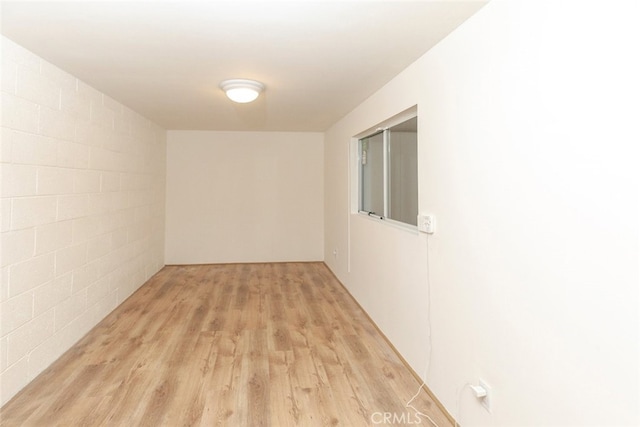 interior space with light hardwood / wood-style flooring