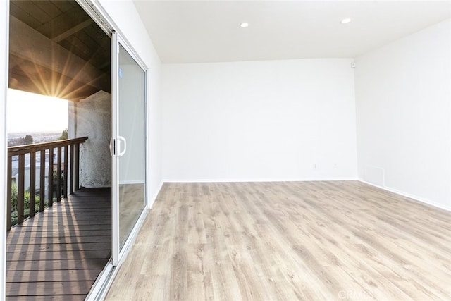 interior space featuring light hardwood / wood-style floors