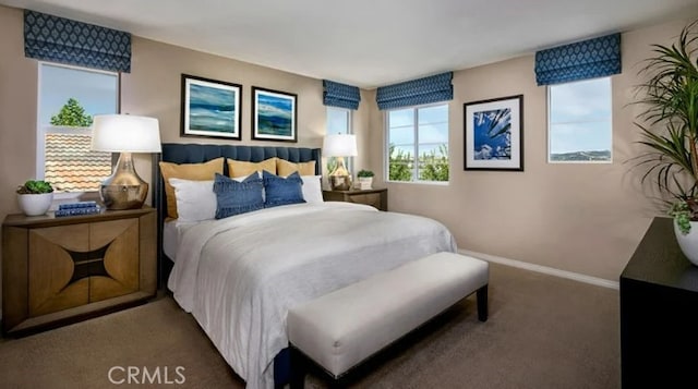 view of carpeted bedroom