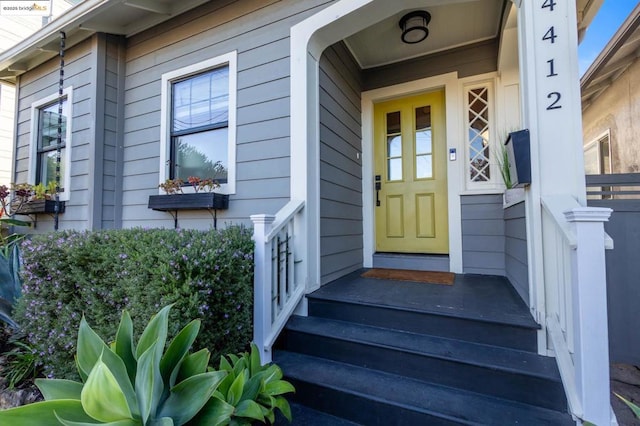 view of doorway to property