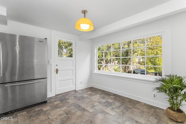 view of unfurnished dining area