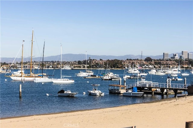 property view of water with a mountain view