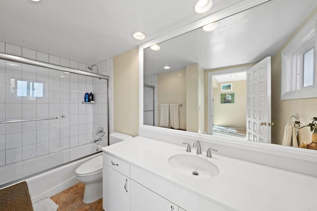 6130 Terryhill Dr, La Jolla, CA 92037 - full bath with toilet, vanity, tub / shower combination, and recessed lighting