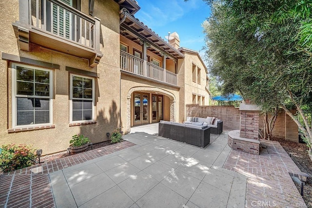 view of patio with outdoor lounge area