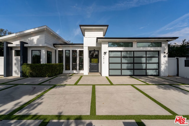 contemporary house with a garage