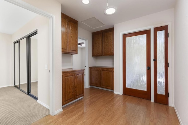 kitchen featuring light hardwood / wood-style floors