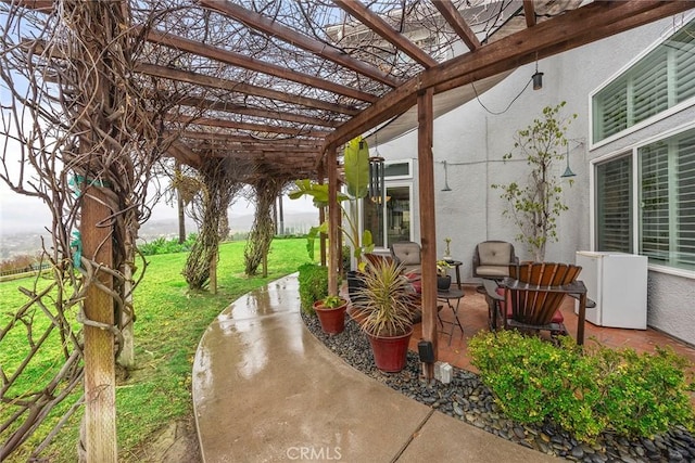 view of patio / terrace with a pergola