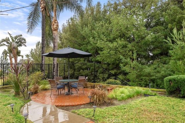 view of yard featuring a patio area