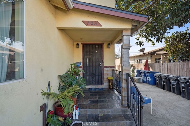 view of doorway to property