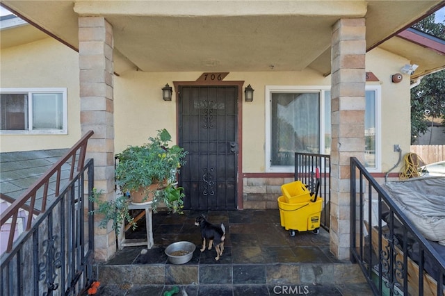 view of doorway to property