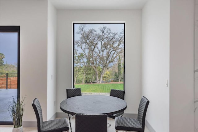 view of dining area