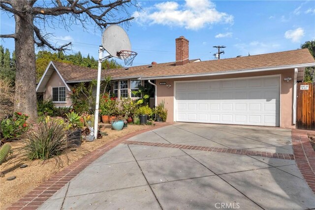 ranch-style house with a garage