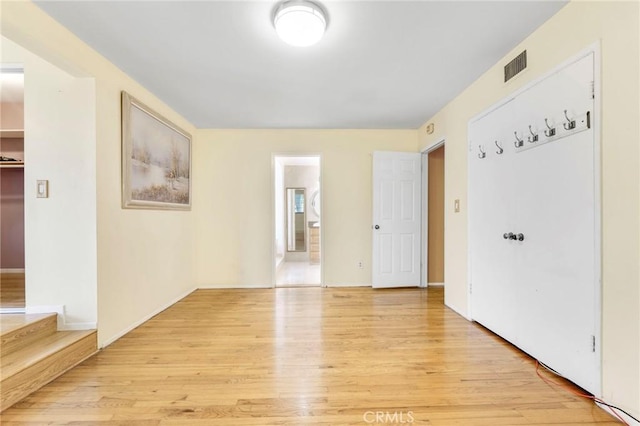 interior space featuring light hardwood / wood-style floors