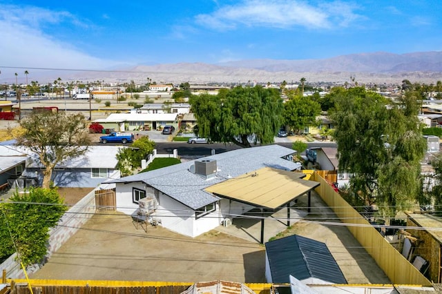 aerial view featuring a mountain view