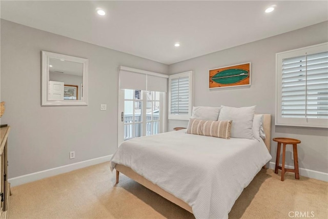 view of carpeted bedroom