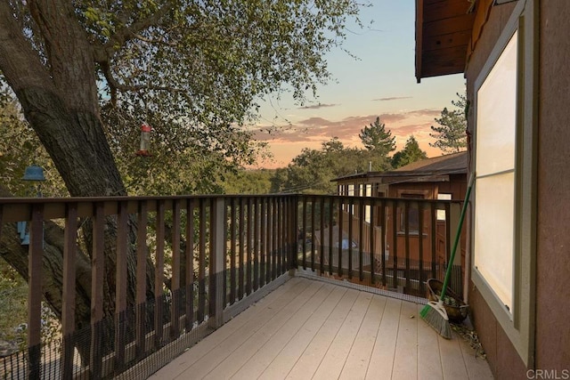 view of deck at dusk