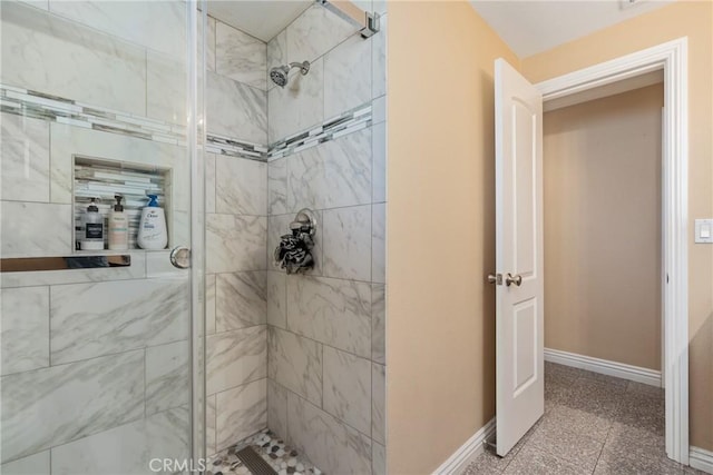 bathroom featuring an enclosed shower