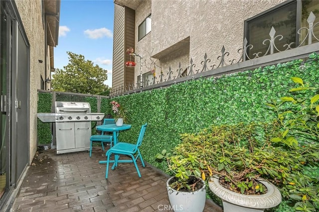 view of patio / terrace featuring area for grilling