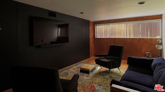 living room featuring wood-type flooring