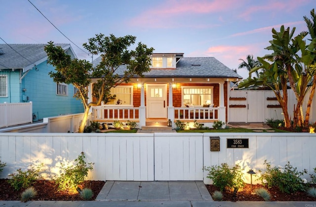 bungalow-style house featuring a porch