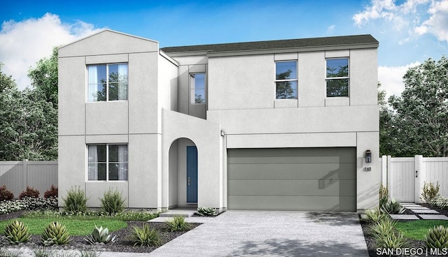 view of front of home featuring a garage