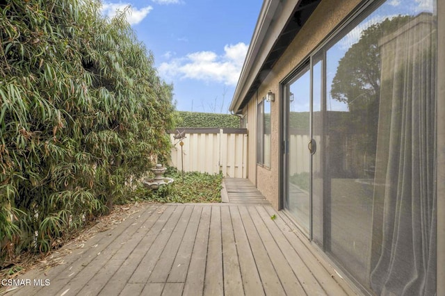 view of wooden terrace