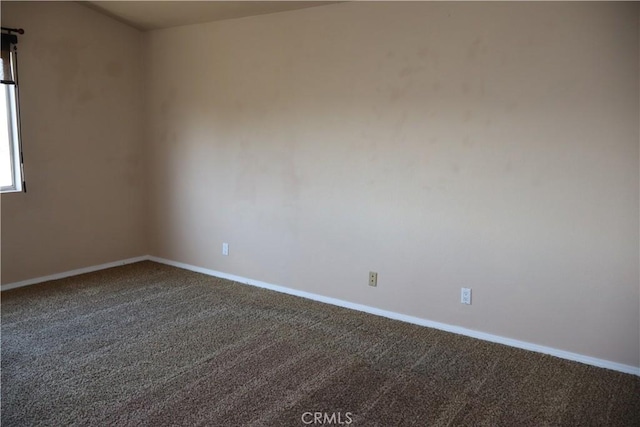 unfurnished room featuring carpet