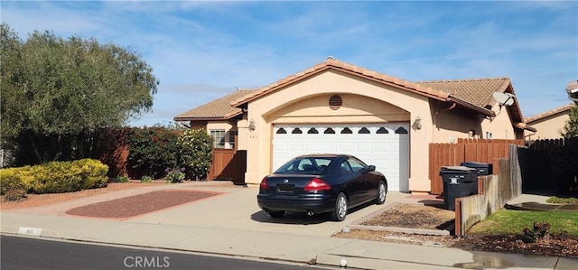 view of front facade with a garage