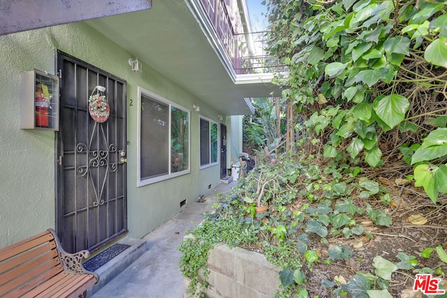 view of doorway to property