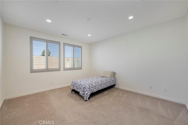 view of carpeted bedroom