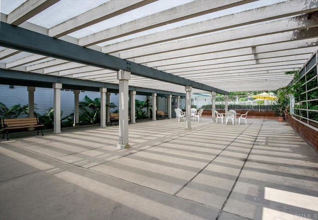 view of patio with a pergola