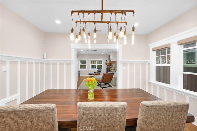 view of dining room