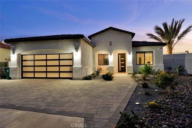 view of front of house featuring a garage