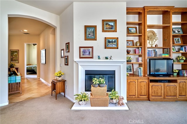 view of carpeted living room