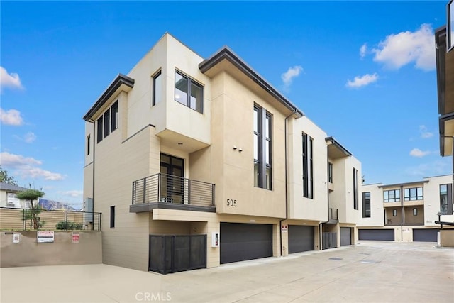 view of property featuring a garage