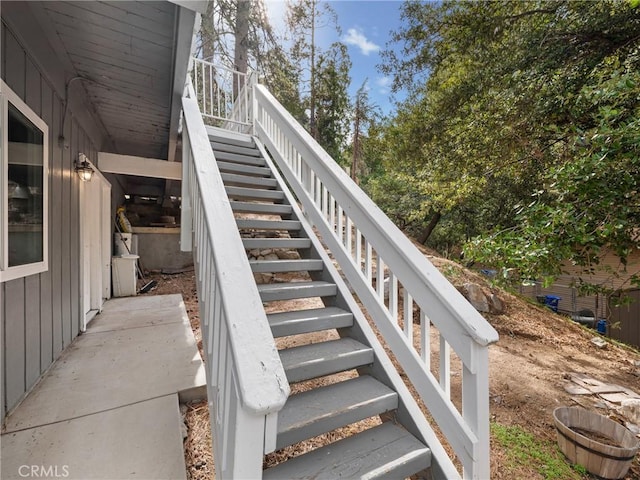 view of stairway