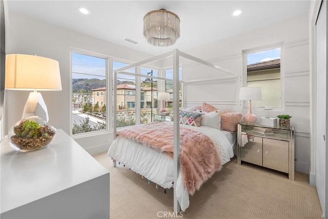 view of carpeted bedroom