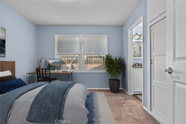 view of carpeted bedroom