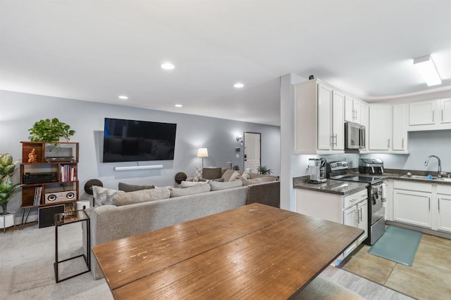 dining room featuring sink