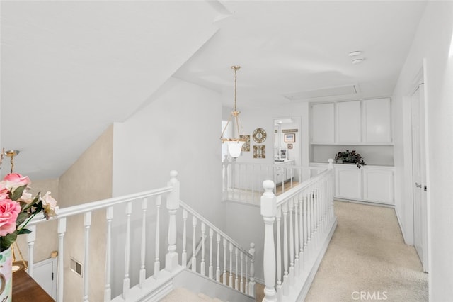 stairs with carpet floors